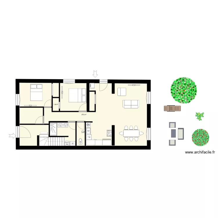 Rez de Chauss&eacute;e. Plan de 