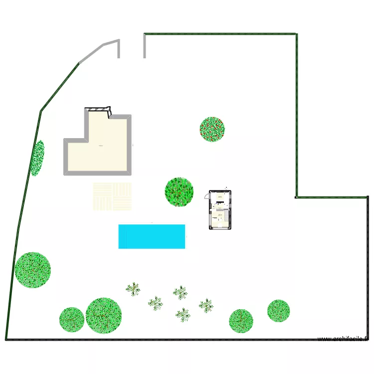 implantation piscine. Plan de implantation piscine. Plan de
