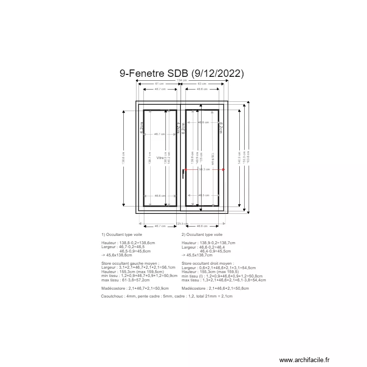 9-Fenetre SDB. Plan de 