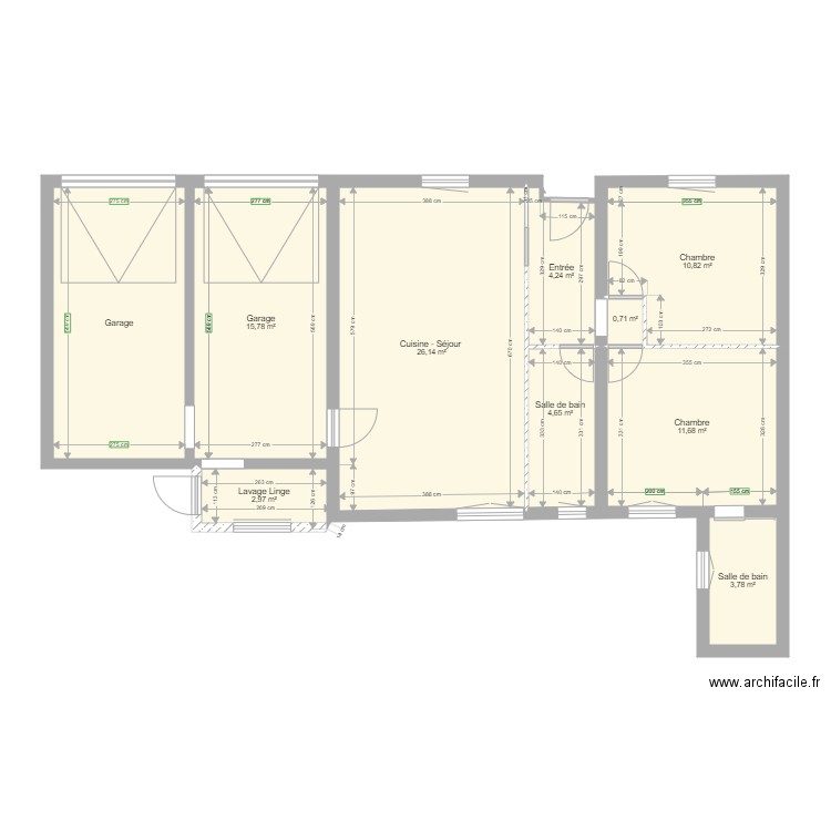 Projet Maison Laurent. Plan de 10 pièces et 96 m2