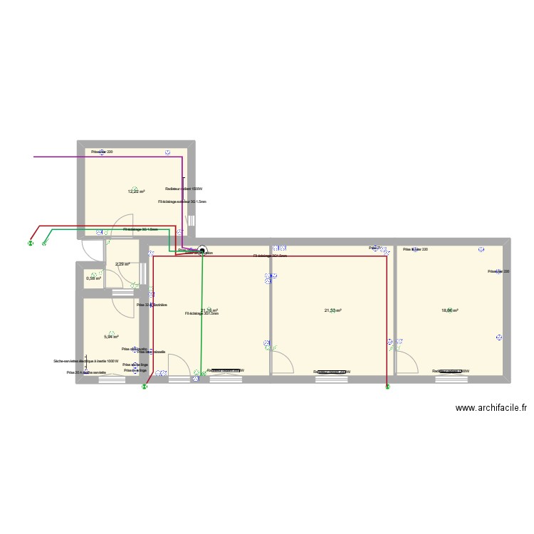 JOSEPH. Plan de 7 pièces et 82 m2