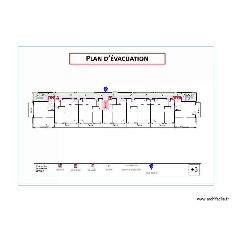 plan d'evacuation +3 mottet. Plan de 