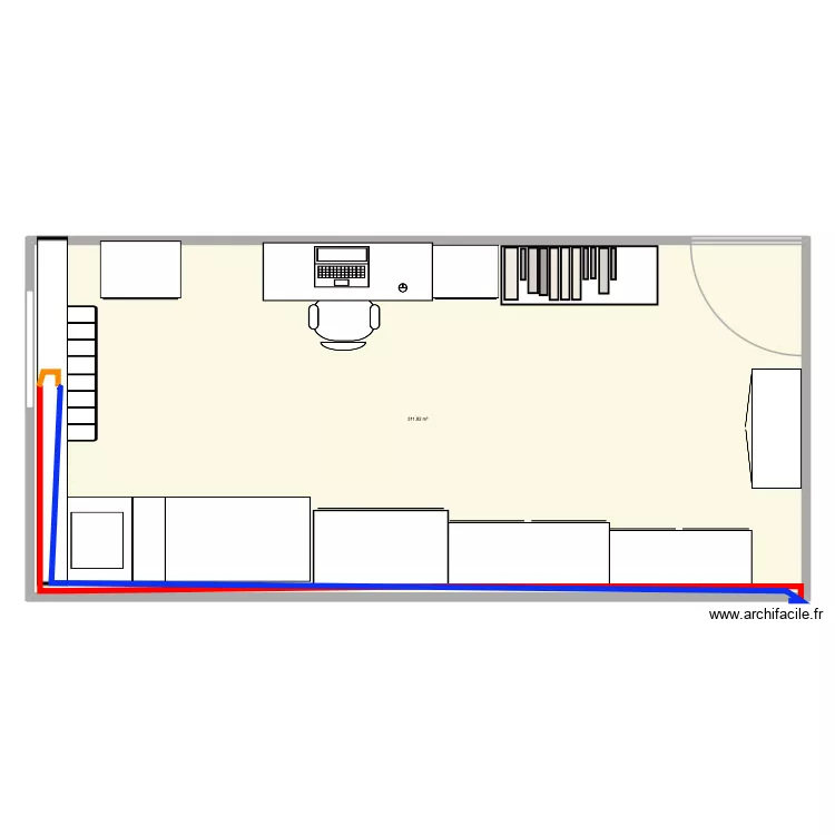 ma chambre. Plan de 1  et 312 m²