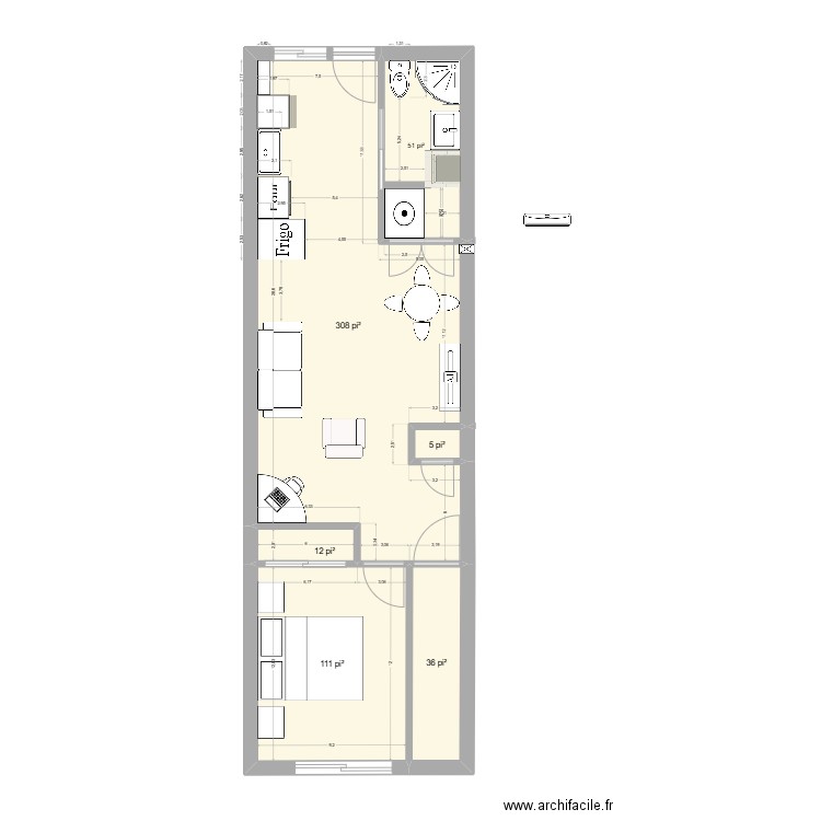 5169 apt#3. Plan de 6 pièces et 49 m2