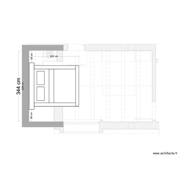 Guest off white. Plan de 