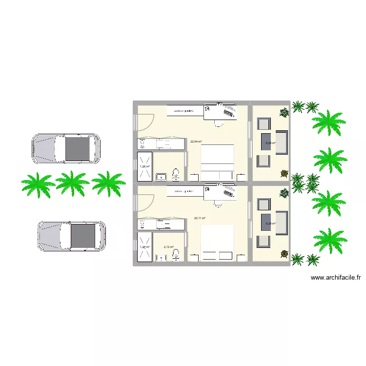 STUDIO X2. Plan de 