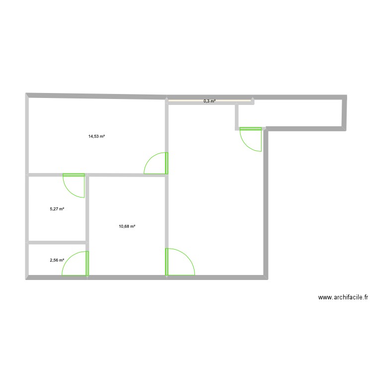 P existant. Plan de 0 pièce et 0 m2