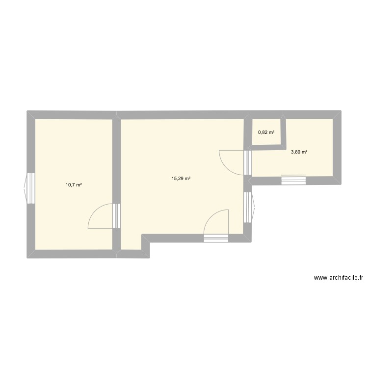 Appartement. Plan de 4 pièces et 31 m2