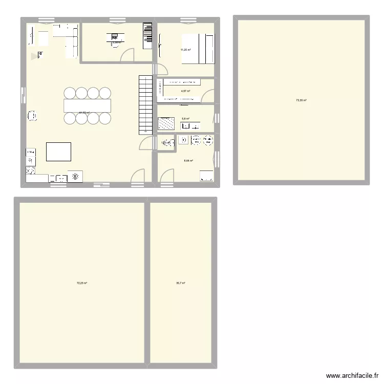 La Forge. Plan de 10 et 285 m² La Forge. Plan de 10 et 285 m²