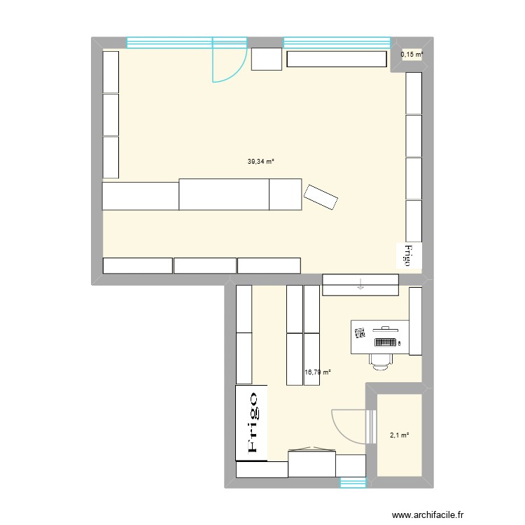 Boutique. Plan de 0 pièce et 0 m2
