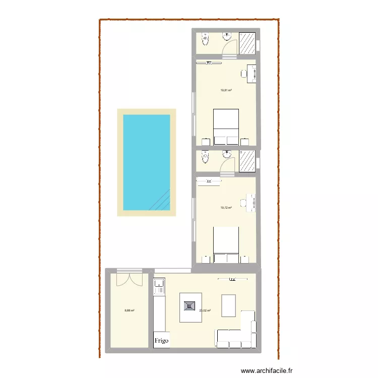 Maison koh samui. Plan de 