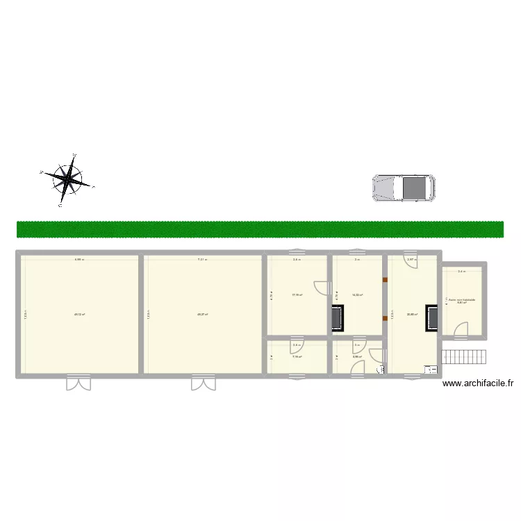 saint seine ferme. Plan de 8  et 174 m²