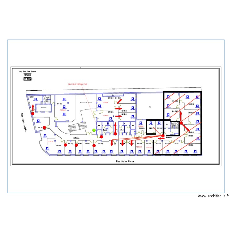 R+2 JEAN JAURES. Plan de 0 pièce et 0 m2