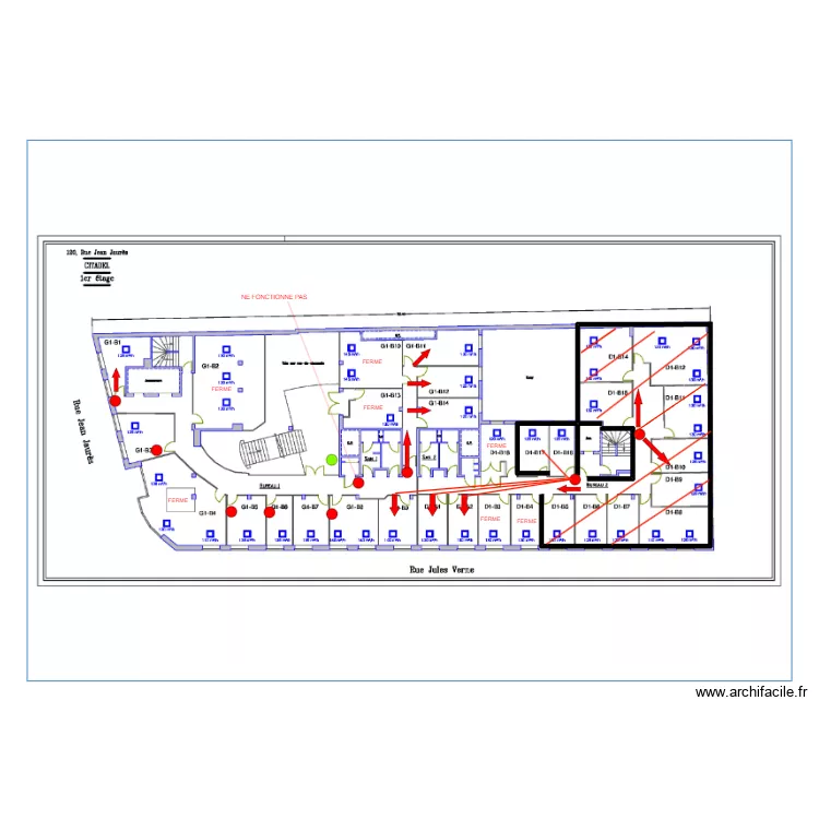 R+2 JEAN JAURES. Plan de 