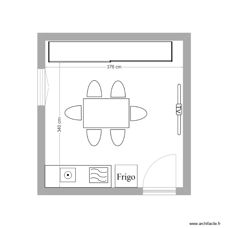 Salle de pause. Plan de 