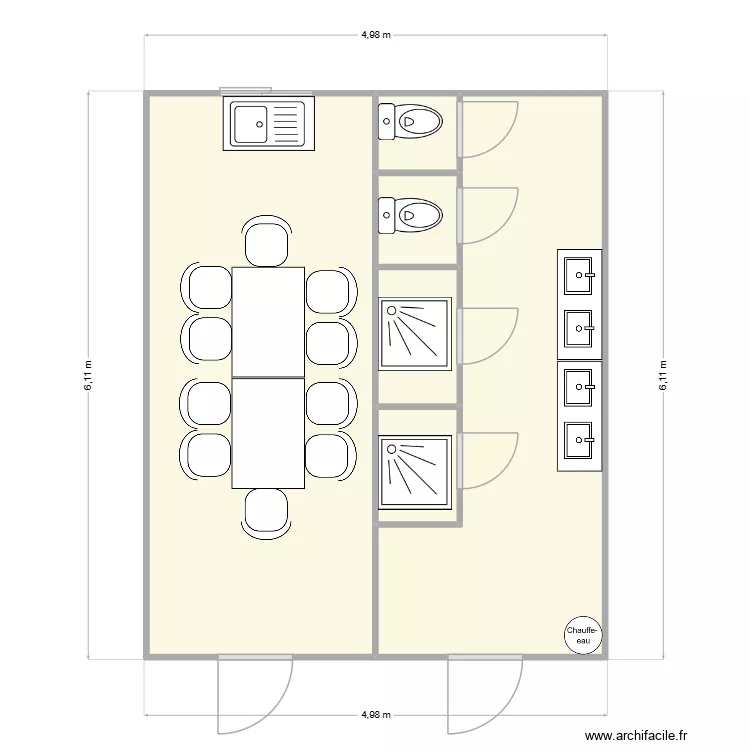 TQR CHANTIER CORBAS. Plan de 6  et 29 m²