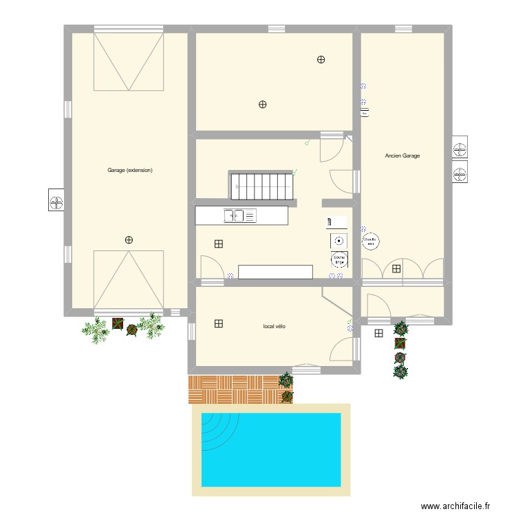 Kopferschmitt ALABRI. Plan de 4 pièces et 120 m2