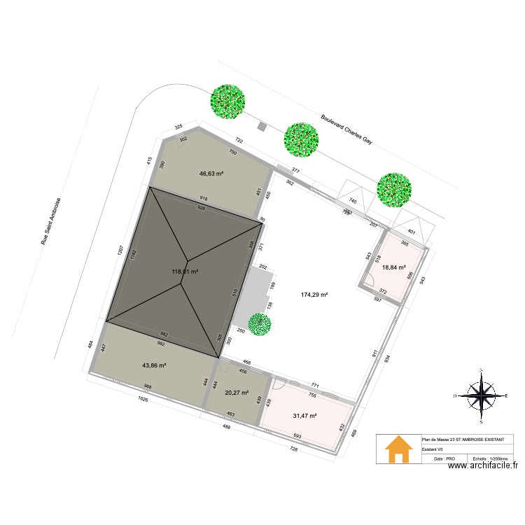 PLAN MASSE CONSTRUCTION MELUN NEW1. Plan de 9 pièces et 463 m2