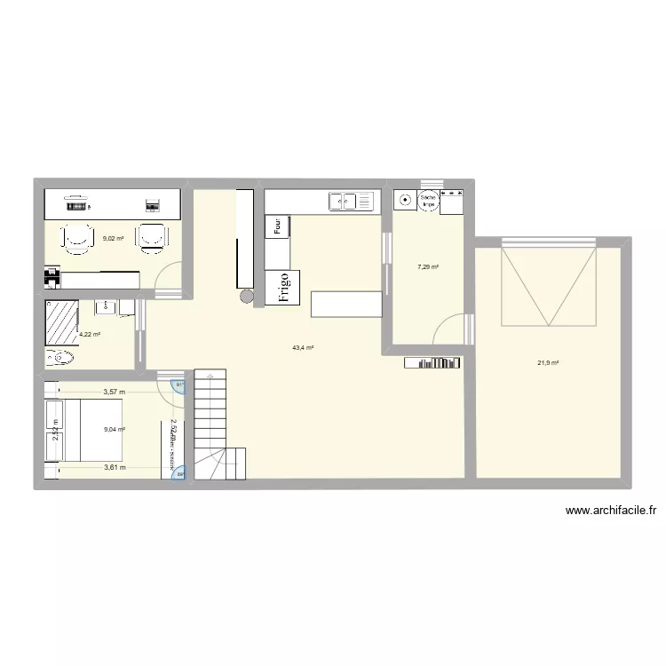 Maison 1. Plan de 