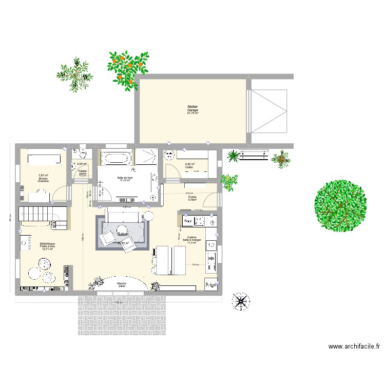 maison projet. Plan de 8 pièces et 157 m2