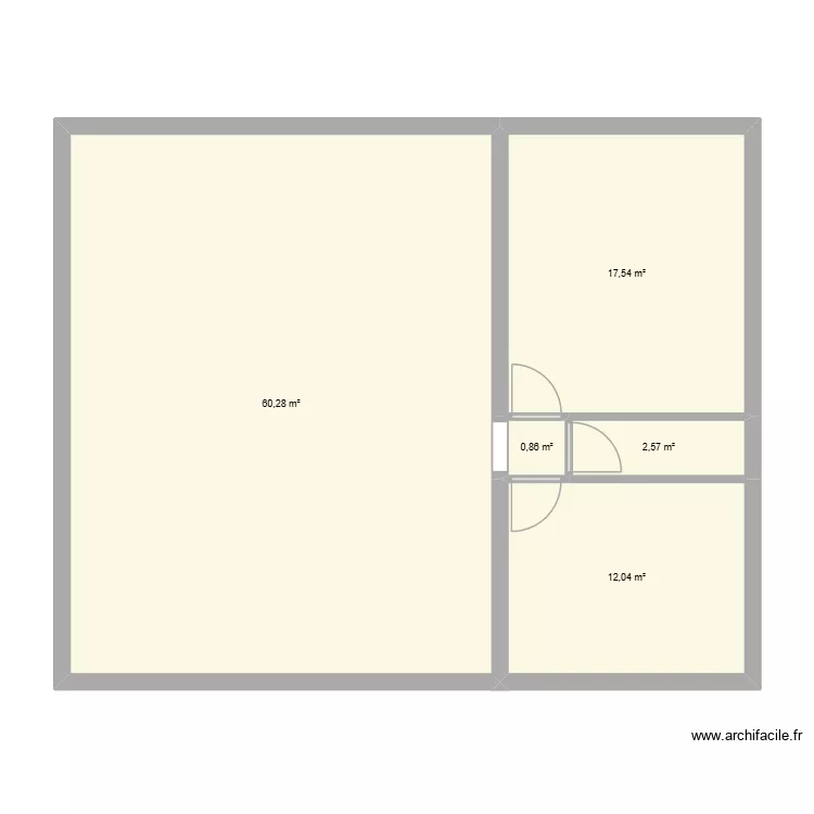 Hypothèse 1. Plan de 5 et 93 m² Hypothèse 1. Plan de 5 et 93 m²