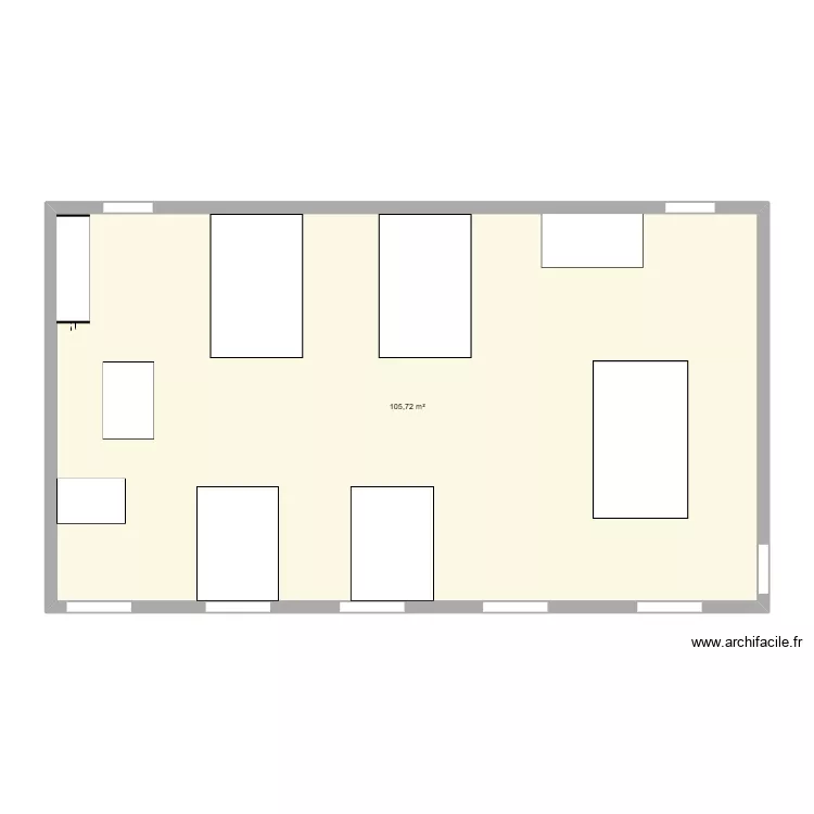 archifacile. Plan de 1  et 106 m²