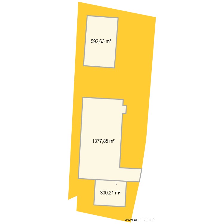 COLOMBIER 2. Plan de 3 pièces et 2271 m2