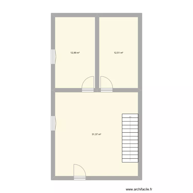 Projet2. Plan de 3 et 57 m² Projet2. Plan de 3 et 57 m²