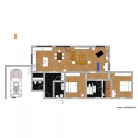 Bungalow 100 m2 - ebenes Gelände - Nord-Eingang /3