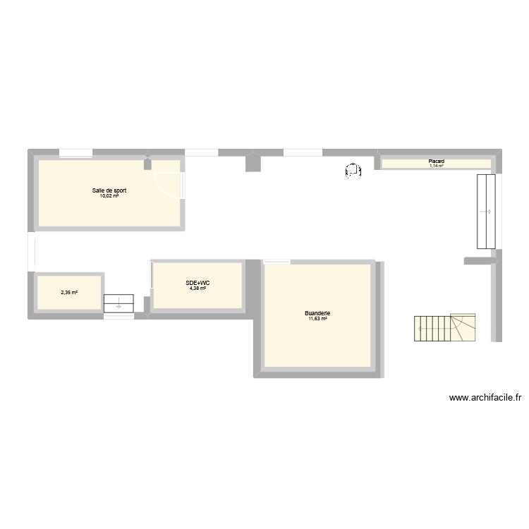 Sous sol-projet 1. Plan de 0 pièce et 0 m2