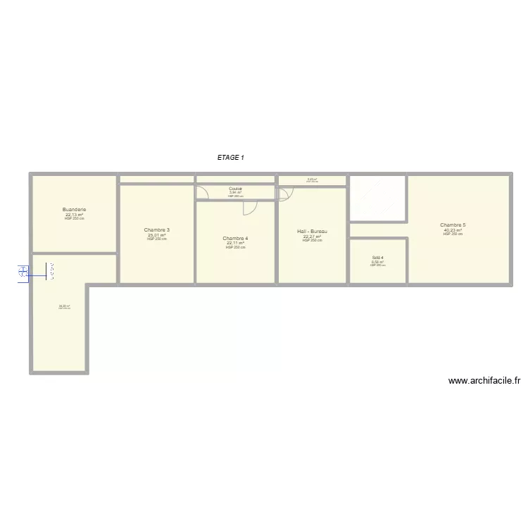 SCI COGNARDERIE - Etage PAC A/A. Plan de 