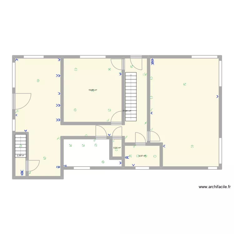 Olivier rez 2. Plan de 5 et 105 m² Olivier rez 2. Plan de 5 et 105 m²