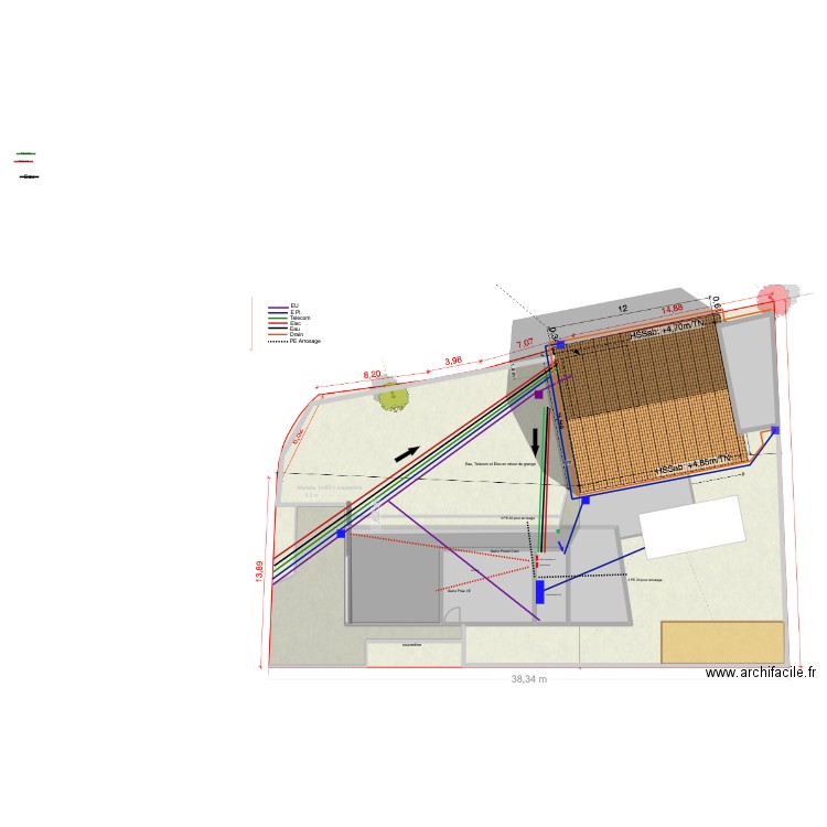 MASSE RESEAUX. Plan de 4 pièces et 159 m2
