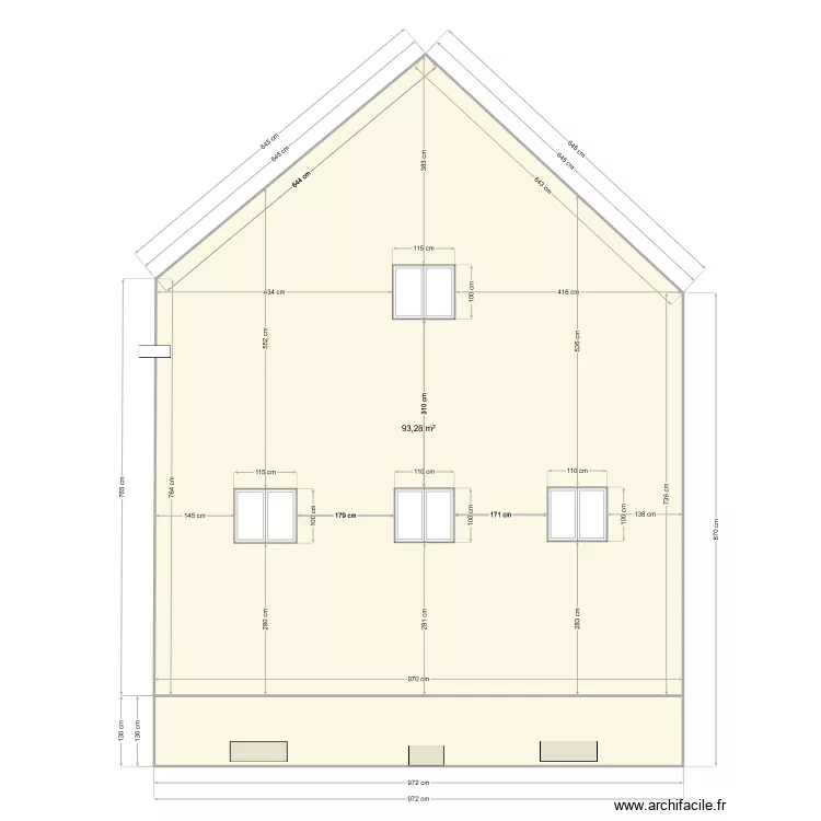 Façade Est. Plan de Façade Est. Plan de