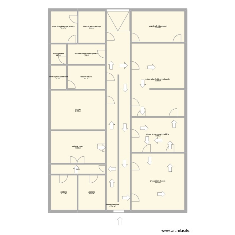 LABO 2. Plan de 16 pièces et 259 m2