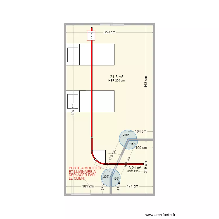 EHPAD DOUBLE  COURBE. Plan de 