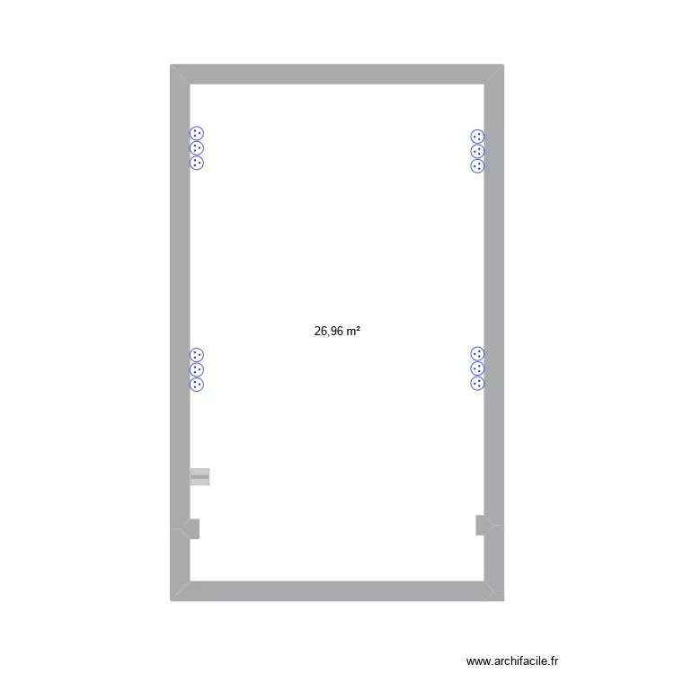 pc velot electrique. Plan de 1 Pièce et 27 m²