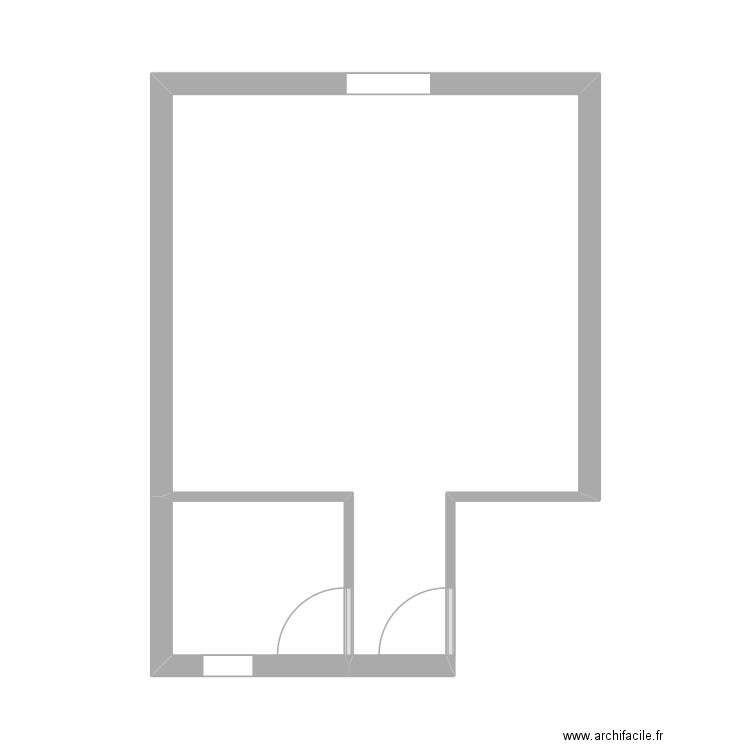 Entrevaux 1er étage. Plan de 2 pièces et 29 m2