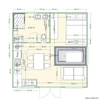 plan maison chalet corte 32 m2