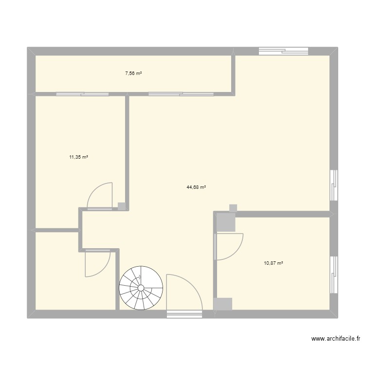 APP2. Plan de 4 pièces et 74 m2