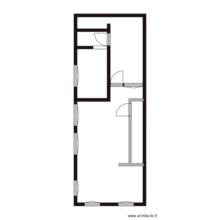 Souel ligny appart. Plan de 6 pièces et 52 m2