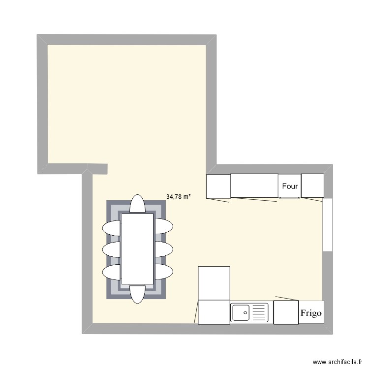 ANNECY LE VIEUX. Plan de 3 pièces et 72 m2