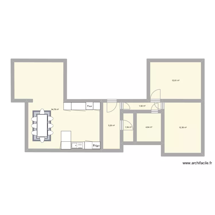 ANNECY LE VIEUX. Plan de 7 pièces et 74 m²