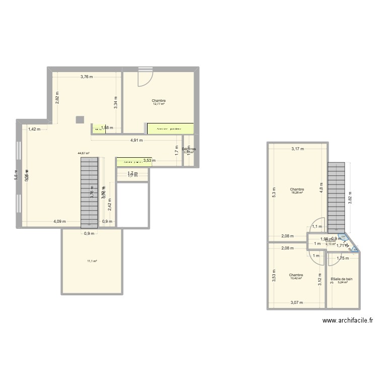 Pessac ppcl. Plan de 9 pièces et 105 m2