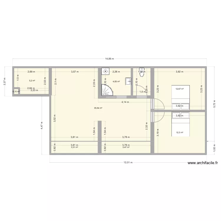 combles TER VVaAAD. Plan de 