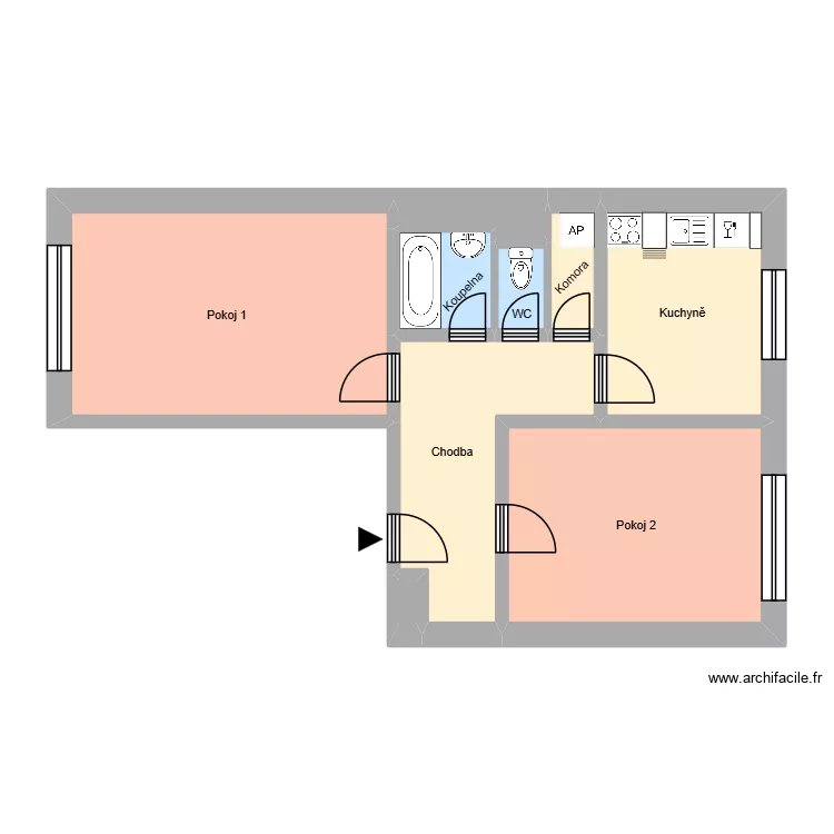Gregorova 2426, byt 7. Plan de 13 et 178 m² Gregorova 2426, byt 7. Plan de 13 et 178 m²