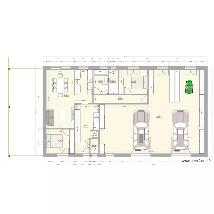 maison neuve. Plan de 9 Pièces et 192 m²