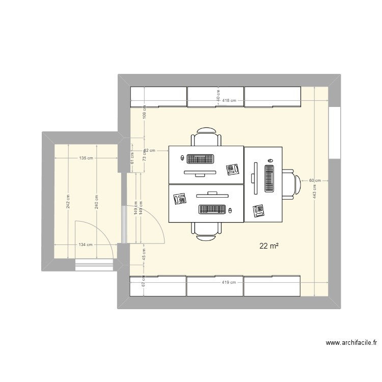 bureau responsable V2. Plan de 0 pièce et 0 m2