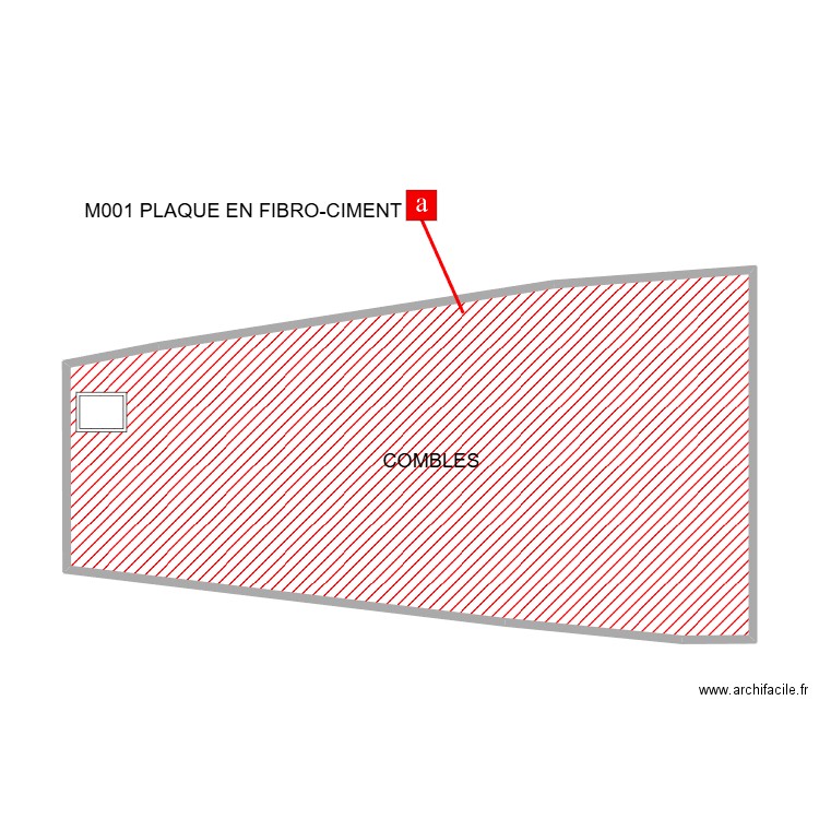 PLAN COMBLES VERGEZE 9. Plan de 1 pièce et 46 m2