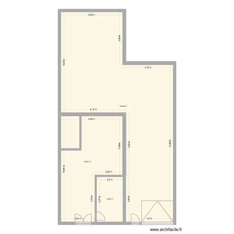 PROJET. Plan de 3  et 181 m²